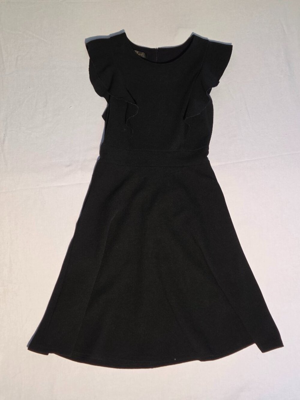Black Flutter Sleeve Dress